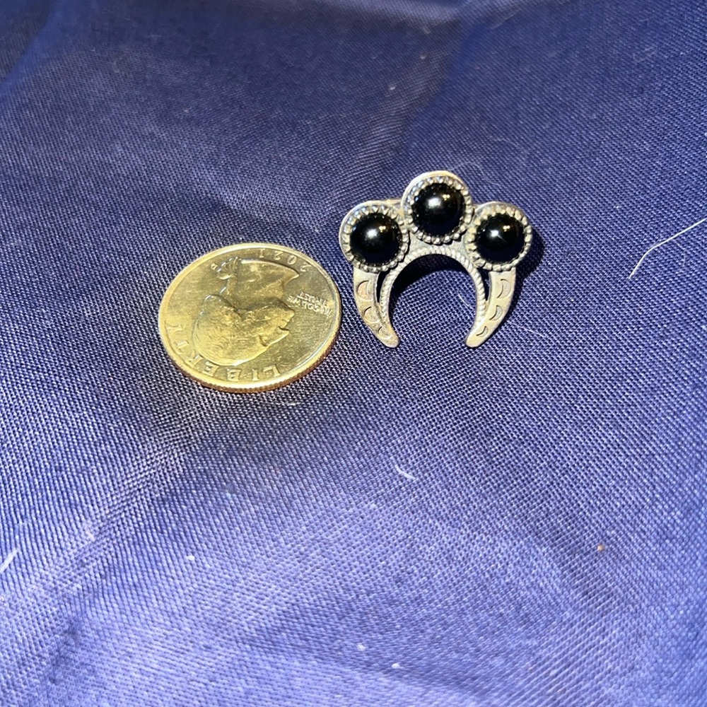 Black Onyx Adjustable Ring